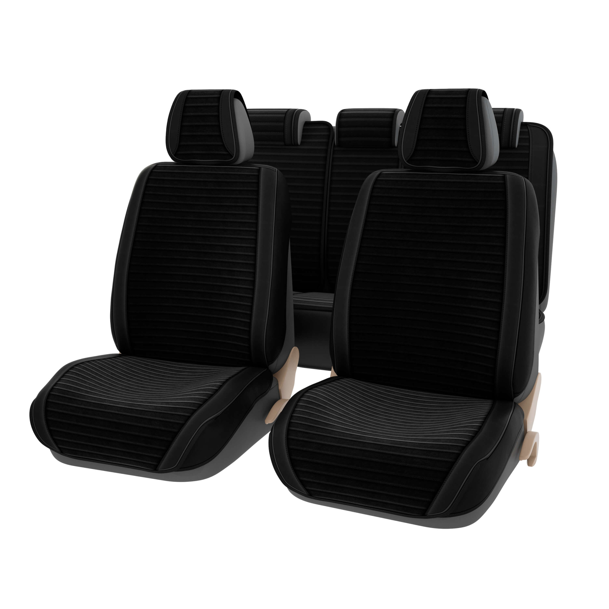 Накидки на сидения Plus Premium 2DBliss (на весь салон) Черный,строчка Черная,кант Черный  BLISS